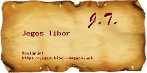 Jeges Tibor névjegykártya